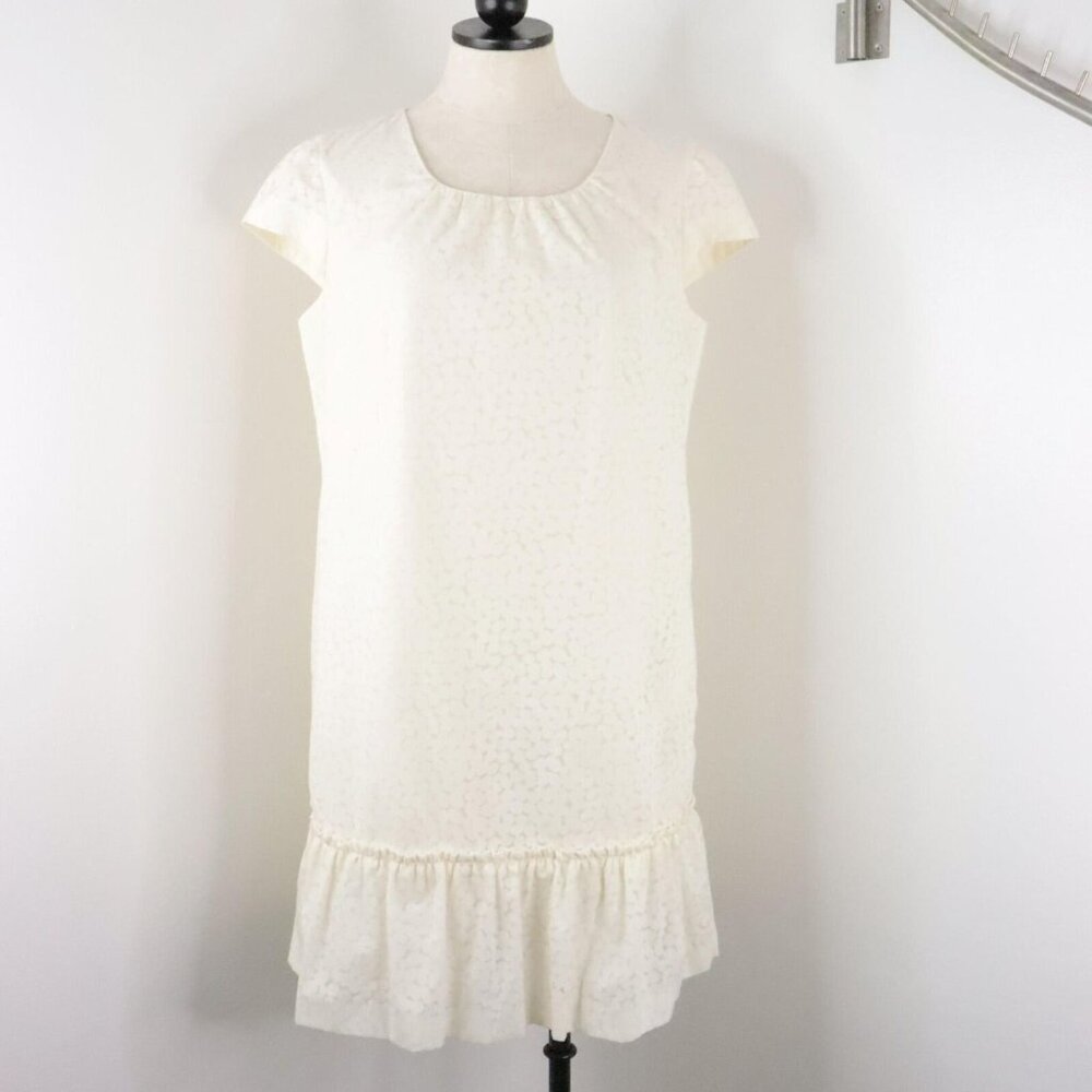 New Gap Women's M Ivory Babydoll Lightweight Summer Pebbled Shift Dress